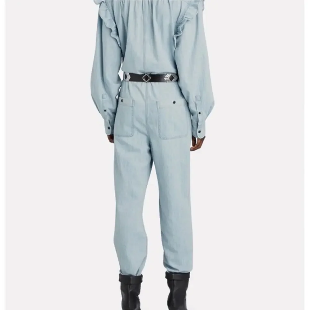 Isabel Marant Etoile Gayle Denim Jumpsuit Size 38 - Picture 4 of 8